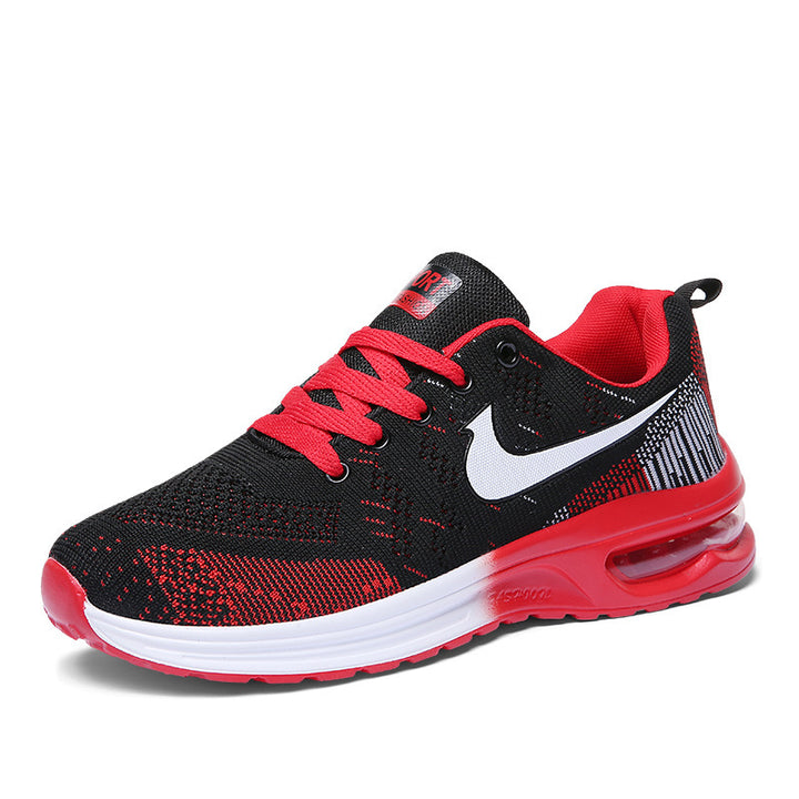 Men's Sporty Mesh Running Shoes with Air Cushion Sole and Breathable Knitted Upper Mune Fashion