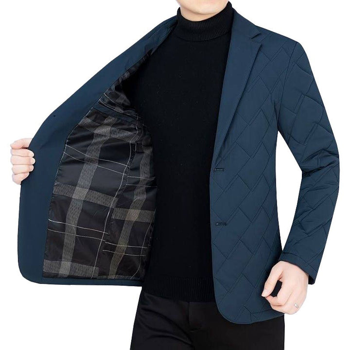 Men's Quilted Business Blazer with Light Thermal Insulation Mune Fashion