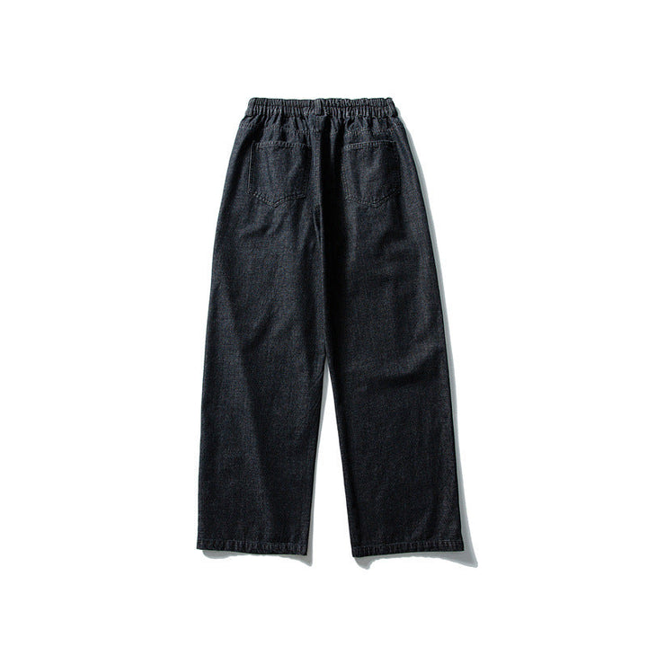 Women high-waisted wide pleated trousers made of cotton blend with straight leg Mune Fashion
