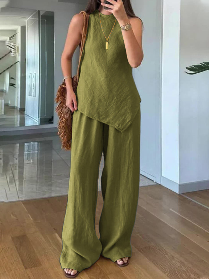 Ladies Lightweight and Flowing Two-Piece Set Mune Fashion