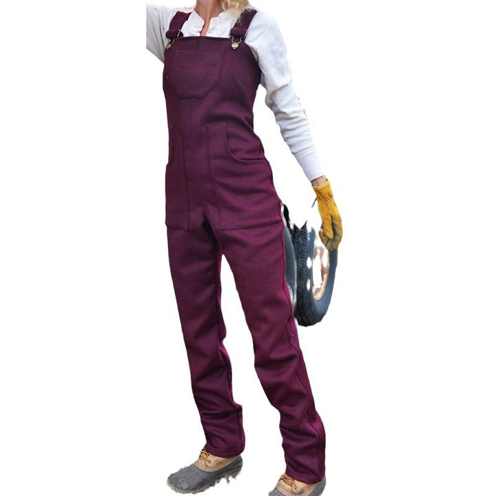 Ladies Robust Workwear Dungarees made of Canvas with adjustable straps and straight leg Mune Fashion