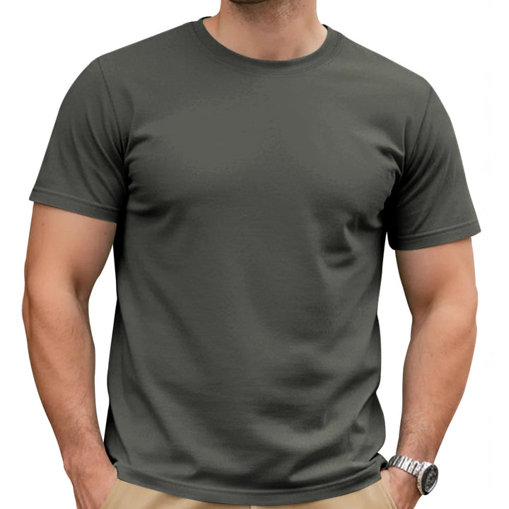 Men's Nan Basic Short Sleeve T-Shirt made of high-quality cotton blend with round neck, flat seams, and regular fit Mune Fashion