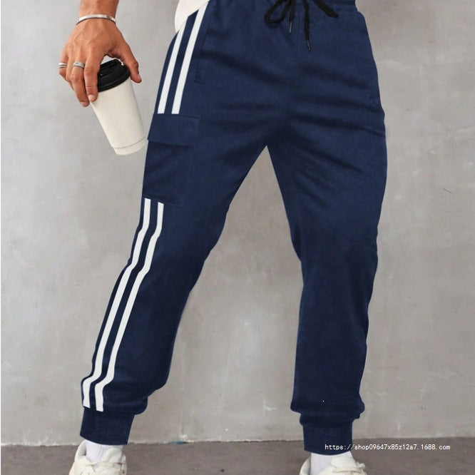 Men's utility jogging pants with a kangaroo pocket and wide cords Mune Fashion