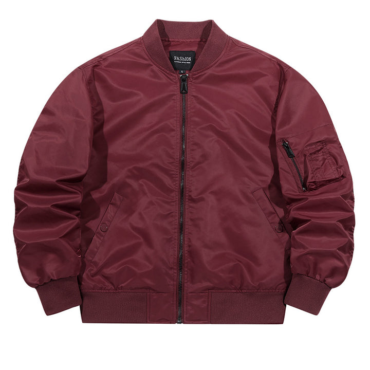 Men's water-repellent bomber jacket with ribbed cuffs and utility arm pocket Mune Fashion