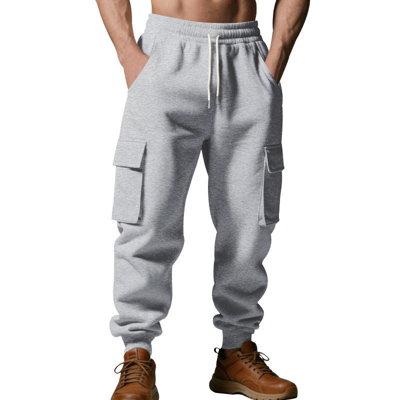 Men's Utility Jogger with Cargo Pockets, Drawstring and Ribbed Cuffs Mune Fashion