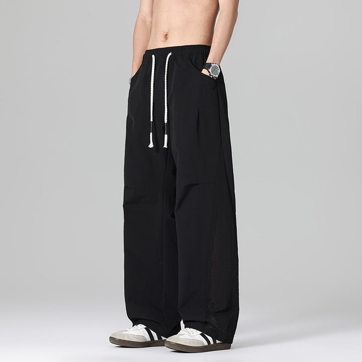 Men's Casual Comfortable Leisure Pants with Breathable Inserts