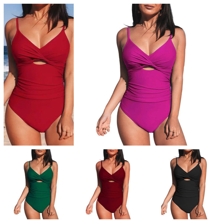 Women's One-Piece Swimsuit with Innovative Knot Detail Mune Fashion