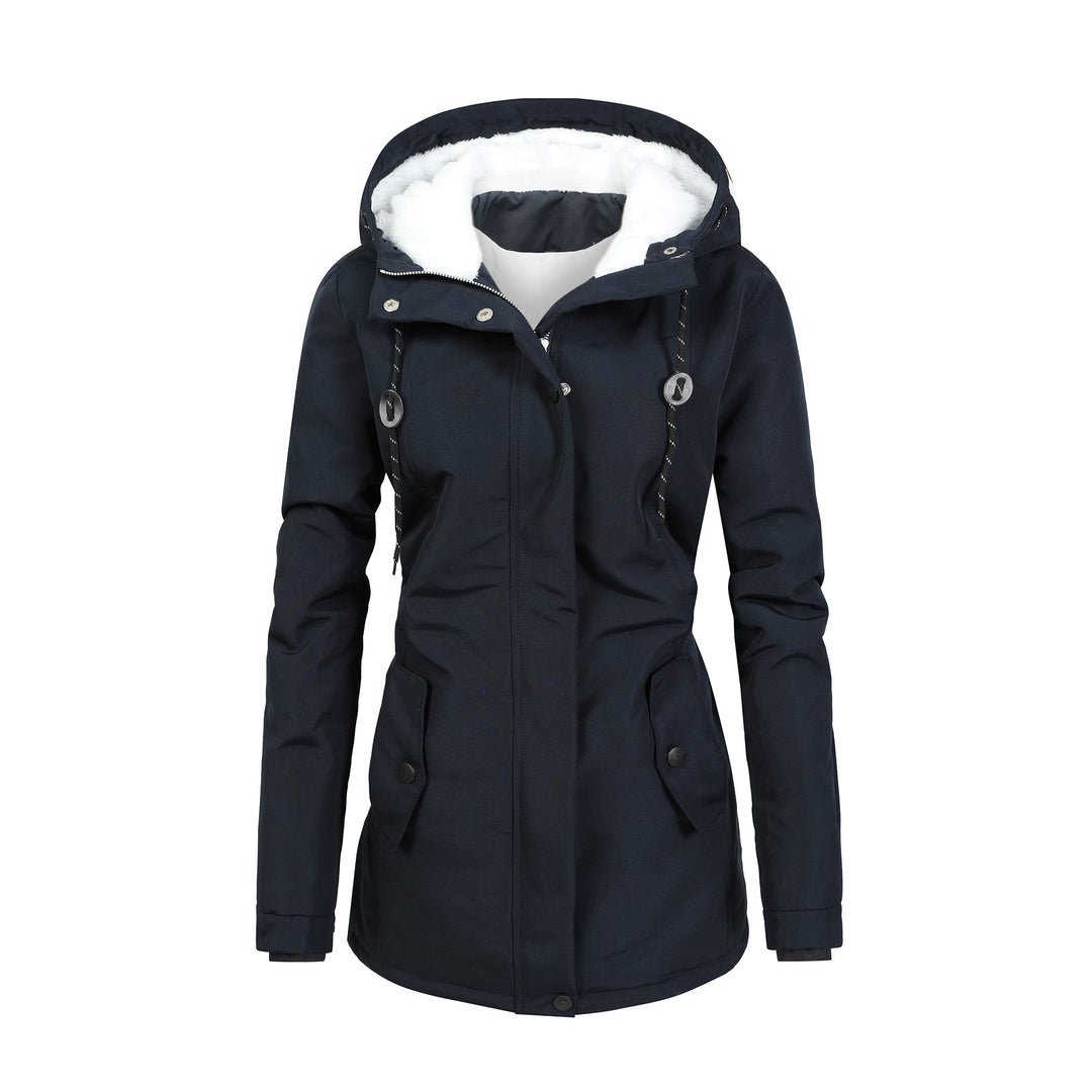 Women's Tailored Functional Parka with Teddy Lining, Hood and Drawstring Mune Fashion
