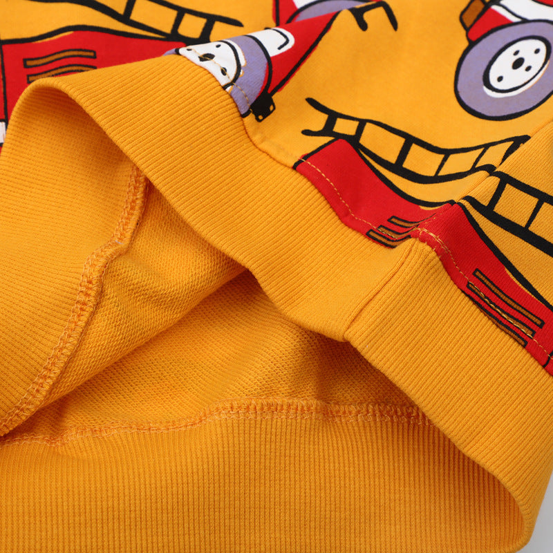 Boys sweatshirt with cool fire truck design Mune Fashion