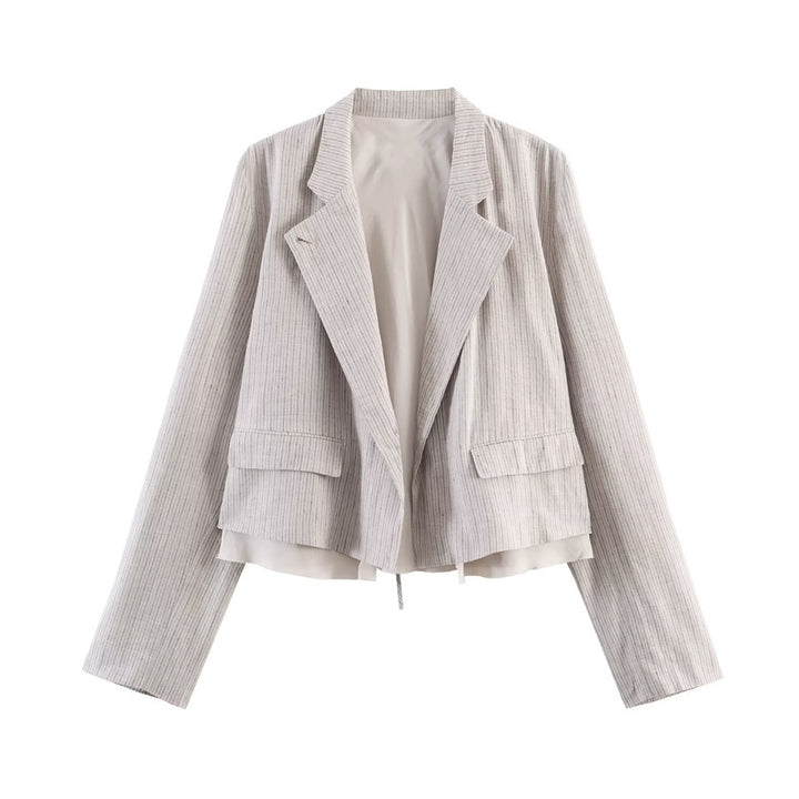 Women High-Waisted Pleated Pants with Loose Fit and Narrow Ankle Area Mune Fashion