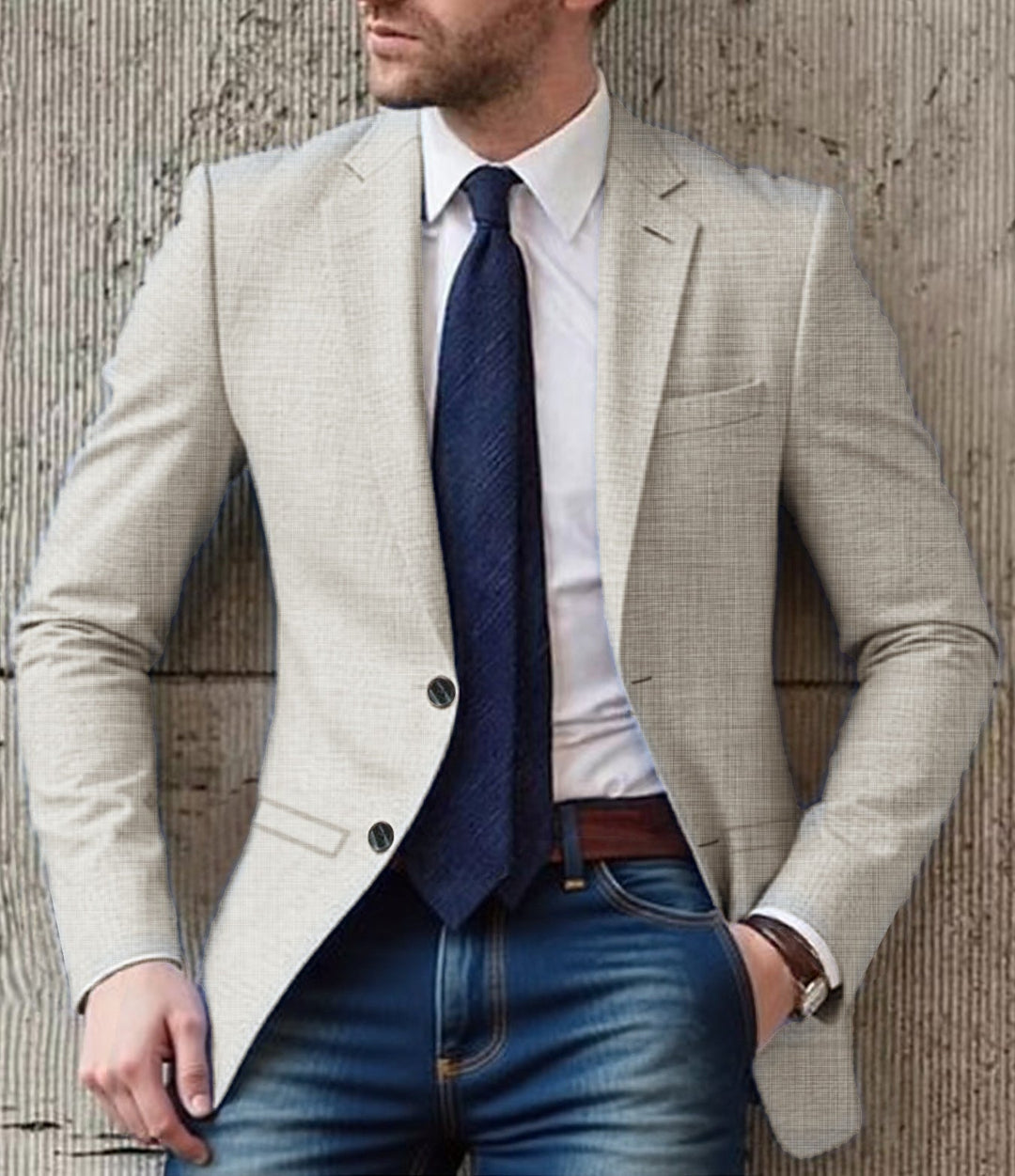 Men's elegant and structured blazer with fashionable details Mune Fashion
