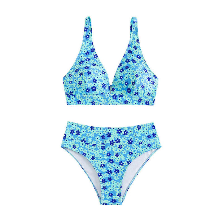 Women's High-Cut Floral Bikini with Adjustable Straps Mune Fashion