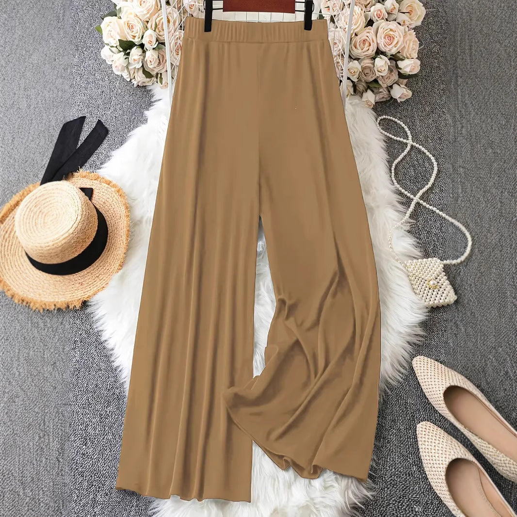 Women Elegant Palazzo Pants with Button Details Mune Fashion