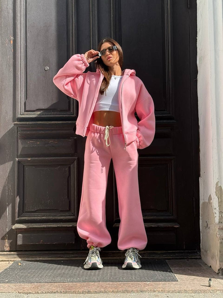 Women's Sporty Oversized Hoodie and Jogging Pants Set Mune Fashion