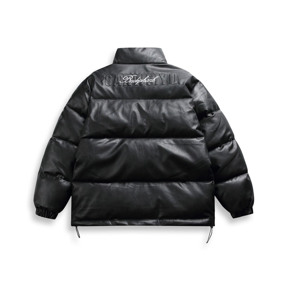 Unisex short-cut matte thermal puffer jacket with minimal seam construction and drawstring hem Mune Fashion
