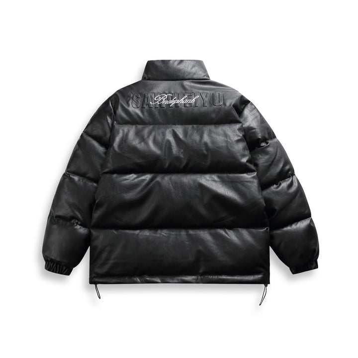 Unisex short-cut matte thermal puffer jacket with minimal seam construction and drawstring hem Mune Fashion