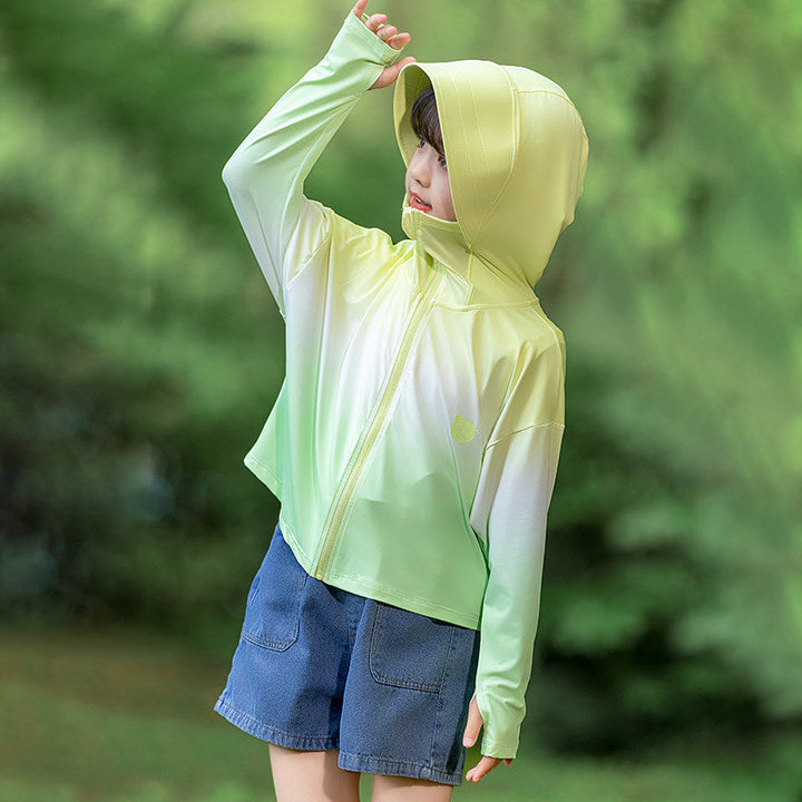 Ladies nan lightweight children's sun protection jacket with hood Mune Fashion