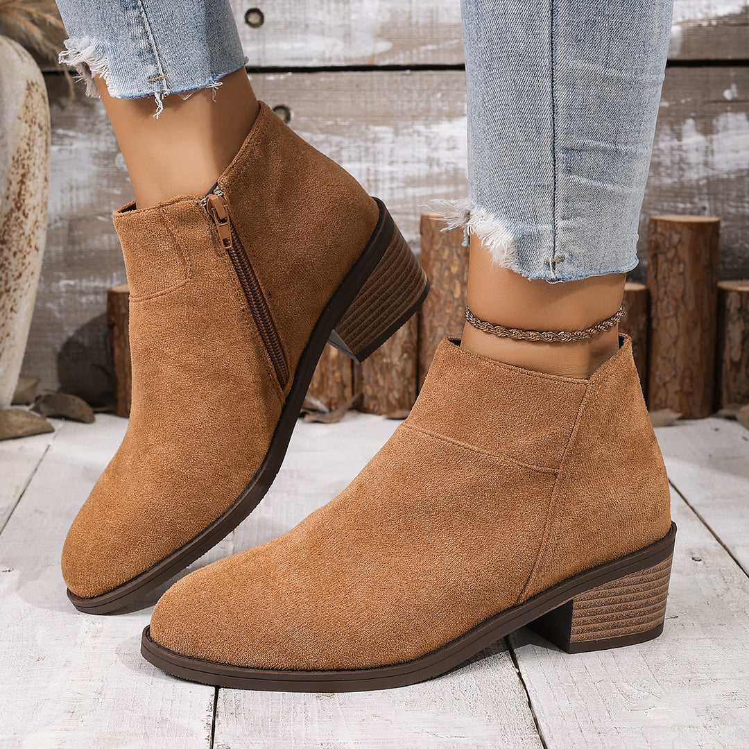 Women Elegant and Comfortable Ankle Boots Mune Fashion