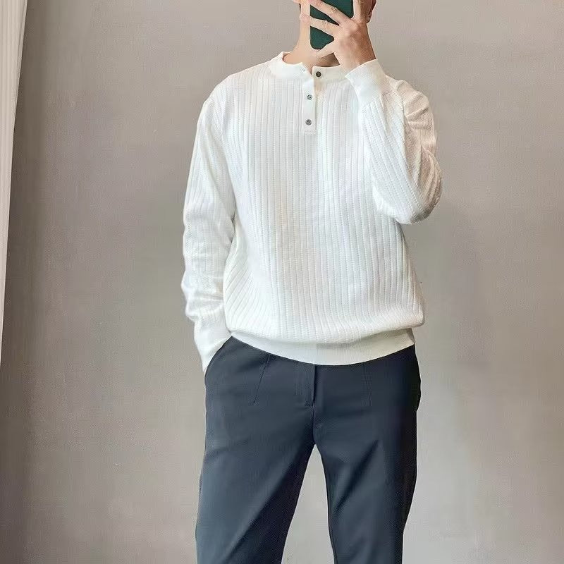 Men's knitted sweater with textured design Mune Fashion