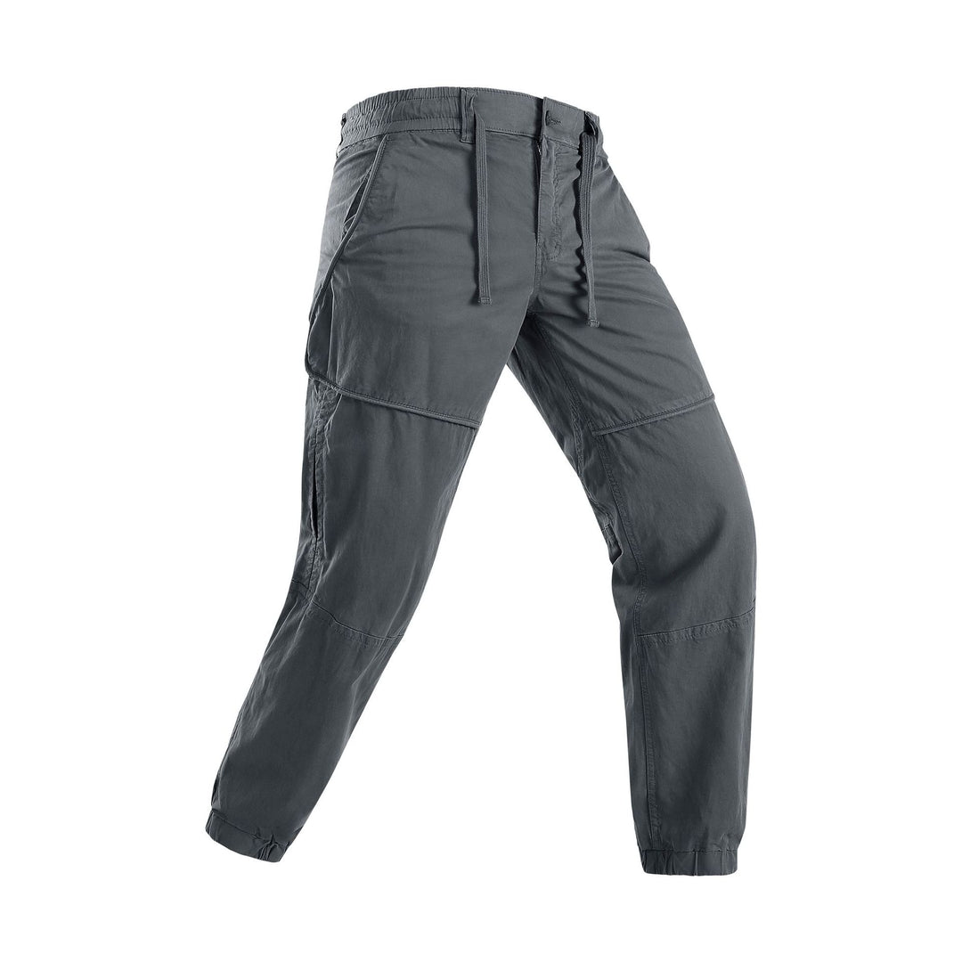 Herren Leichte Cargo-Jogginghose mit Tunnelzug, Kniepasse und elastischen Bündchen Mune Fashion