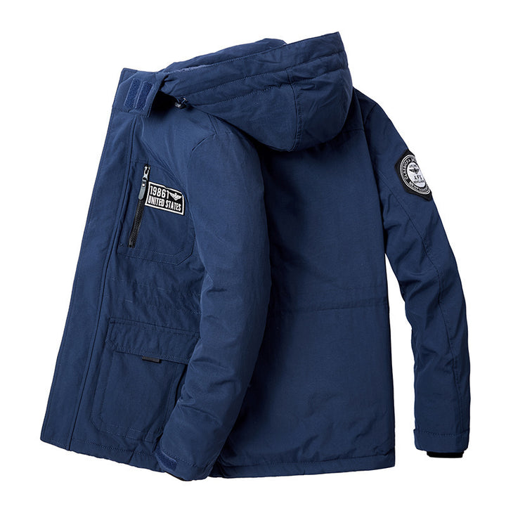 Men's Modular Utility Parka with Continuous Teddy Fleece and Concealable Front Placket Mune Fashion