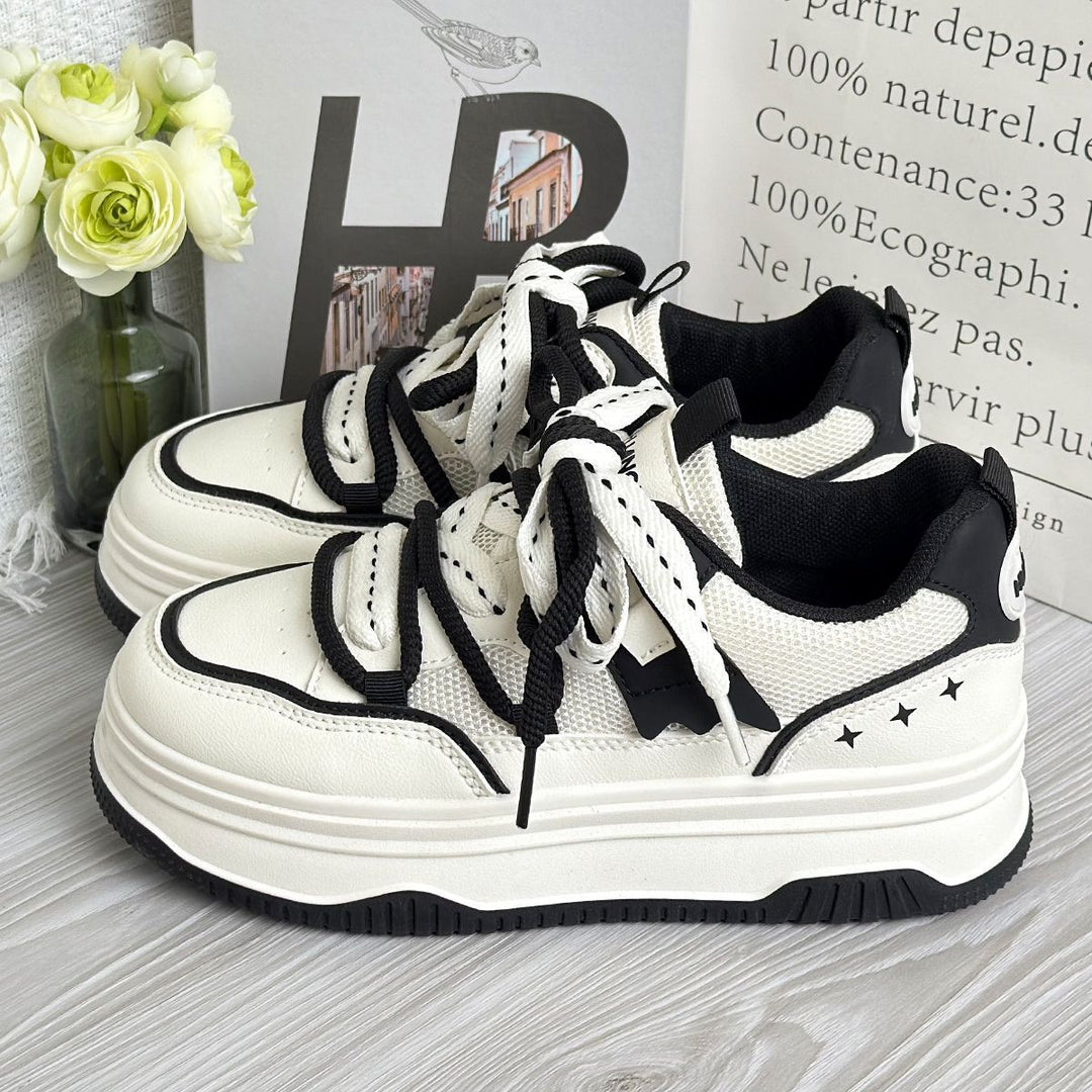 Women's Sporty Sneakers with Thick Sole Mune Fashion