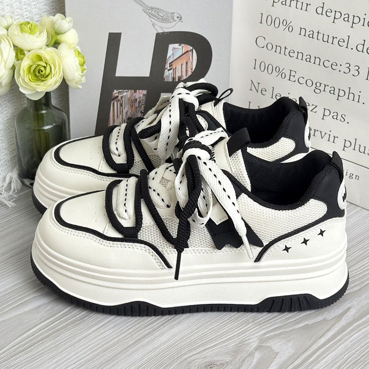 Women's Sporty Sneakers with Thick Sole Mune Fashion