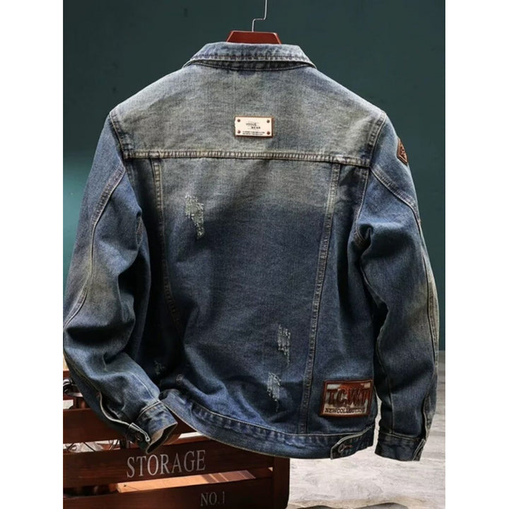 Men's Fashion Denim Jacket with Embroidered Details Mune Fashion