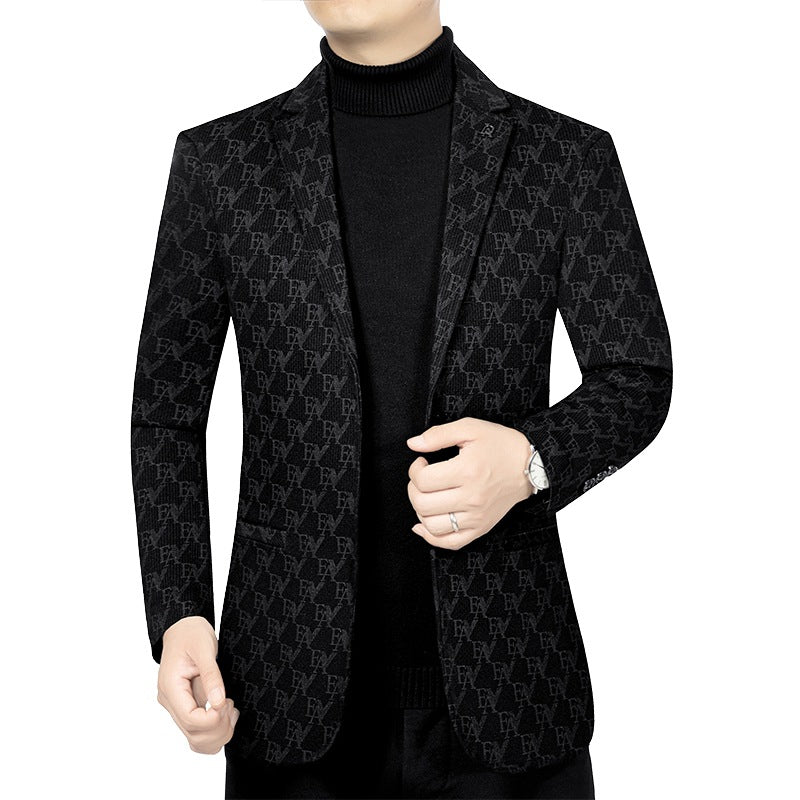 Men's Modern Single-Breasted City Blazer with Patch Pockets and Light Half Lining Mune Fashion
