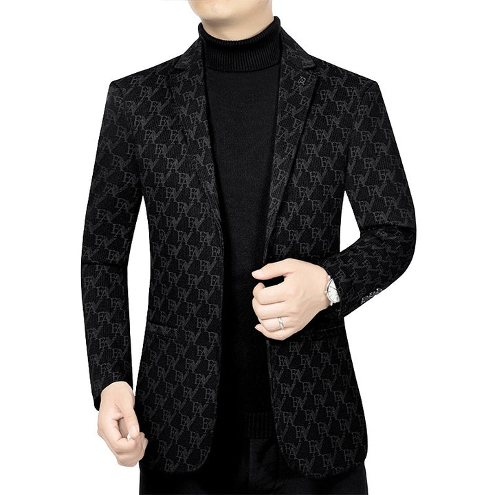 Men's Modern Single-Breasted City Blazer with Patch Pockets and Light Half Lining Mune Fashion