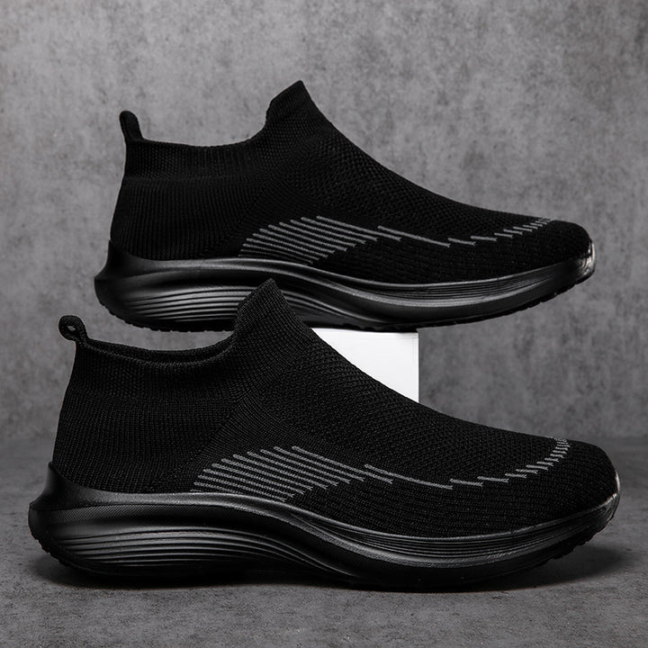 Men's sock-like knitted sneakers with seamless upper and shock-absorbing sole Mune Fashion