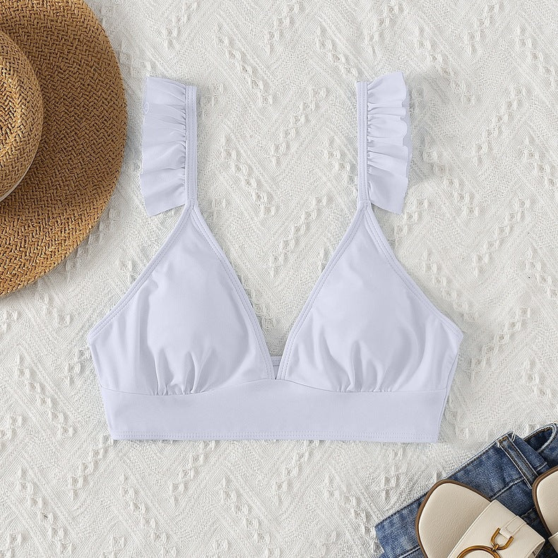 Women's Triangle Bikini Top with Ruffle Details Mune Fashion