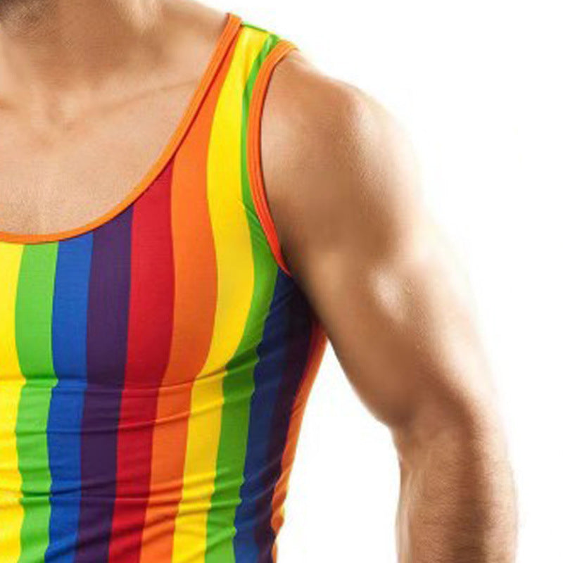 Men's figure-hugging round-neck tank top made of stretch jersey with a body-hugging fit Mune Fashion
