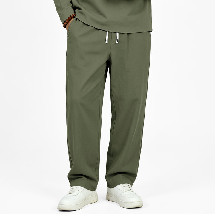 Men's Casual Jogging Pants with Drawstring and Straight Cut Mune Fashion