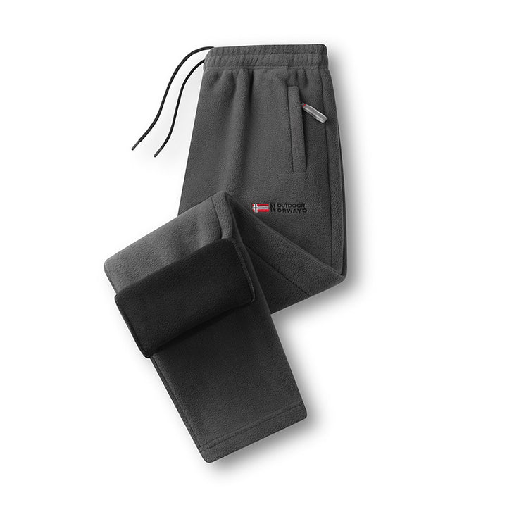 Women's fleece thermal pants with elastic waistband, zip pockets and soft lining Mune Fashion