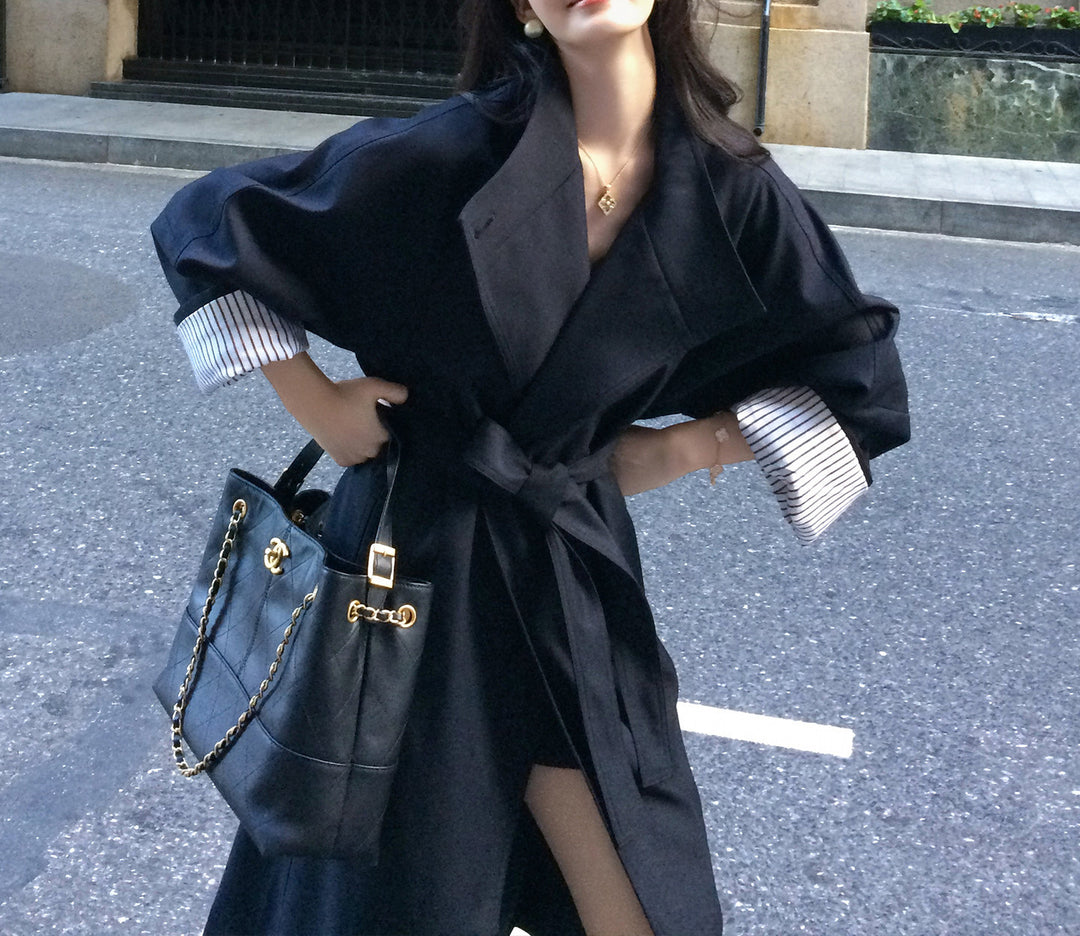 Women Stylish Plus Size Trench Coat Mune Fashion