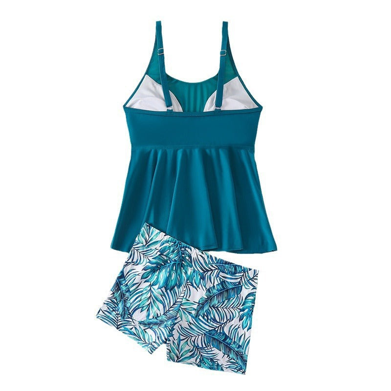 Women’s Sporty Tankini Set with fashionable ruffle Mune Fashion