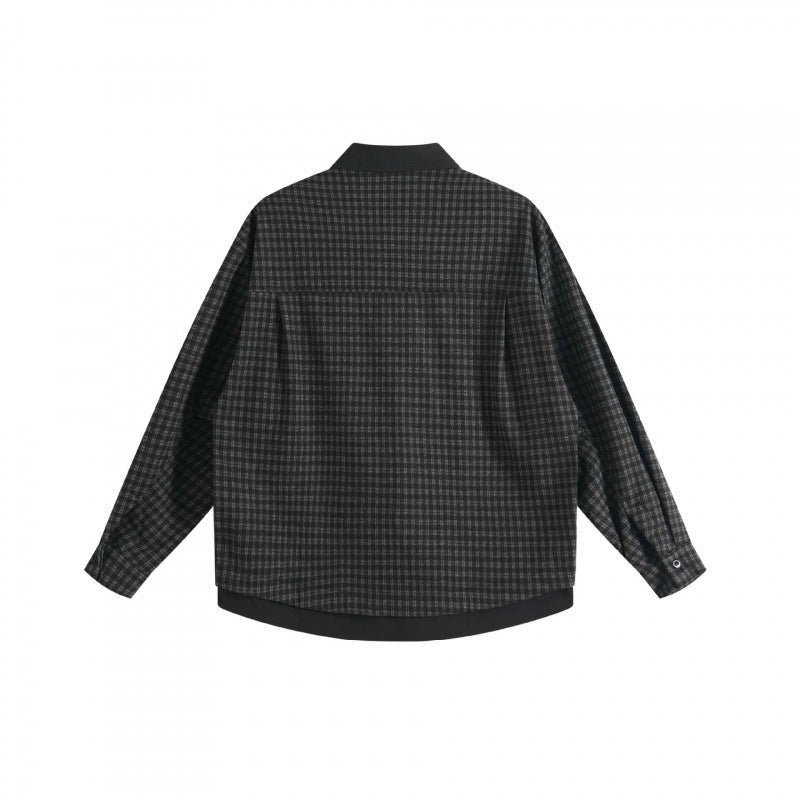 Unisex Boxy Overshirt with integrated shirt front, V-neck and boxy silhouette Mune Fashion
