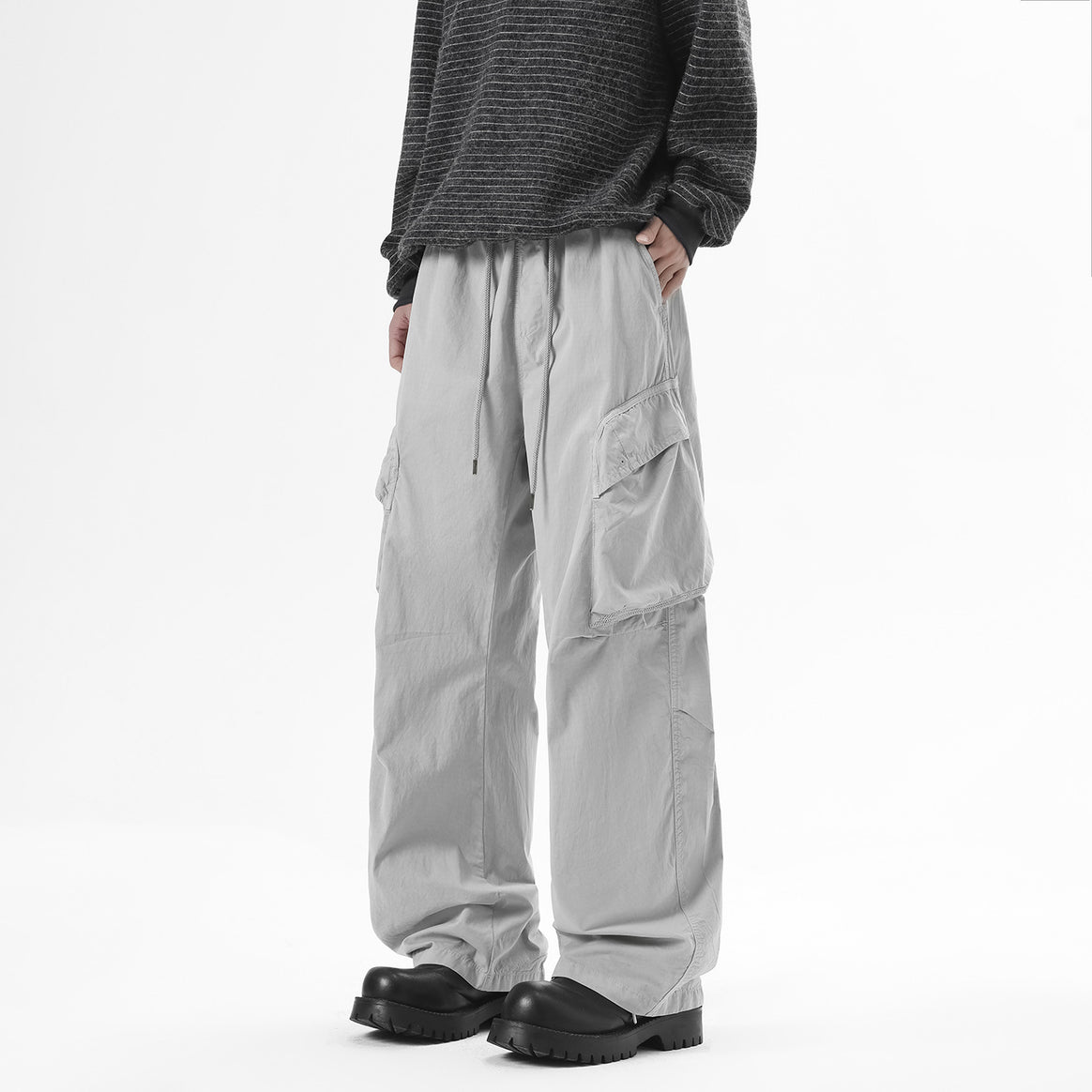 Herren Leichte Cargo-Jogginghose mit Elastikbund, Kordelzug und Mehrzwecktaschen Mune Fashion