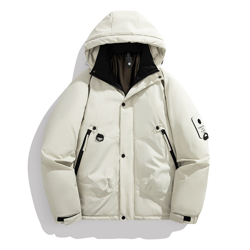 Men's Padded Hooded Jacket in Utility Style with Multi-Pockets and Adjustable Hem Mune Fashion