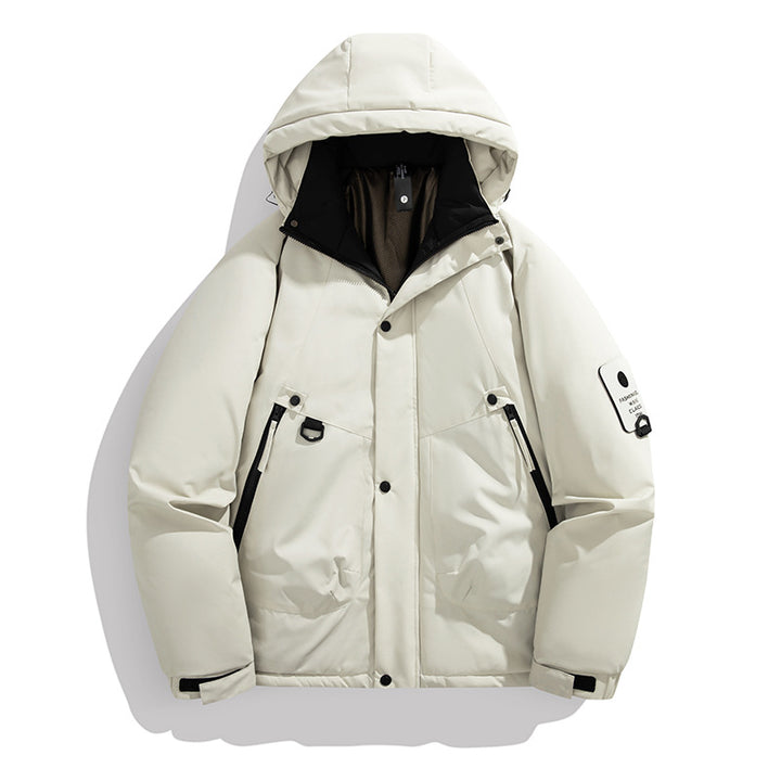 Men's Padded Hooded Jacket in Utility Style with Multi-Pockets and Adjustable Hem Mune Fashion