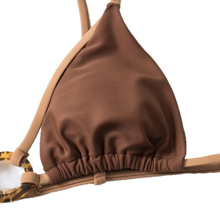 Women's Triangle Bikini with Fashionable Ring Detail Mune Fashion