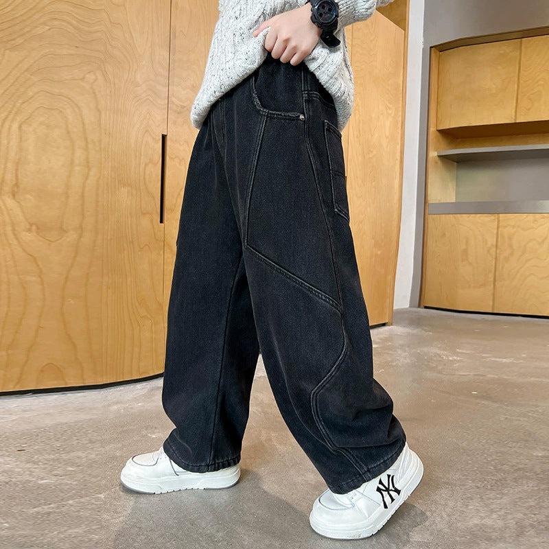 Ladies wide Utility Jeans with trendy pockets Mune Fashion
