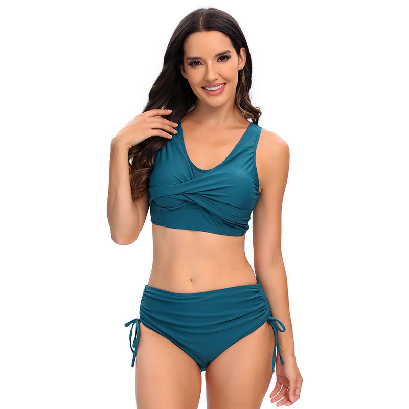 Women's bikini set with stylish wrap top and high-waisted bottoms Mune Fashion