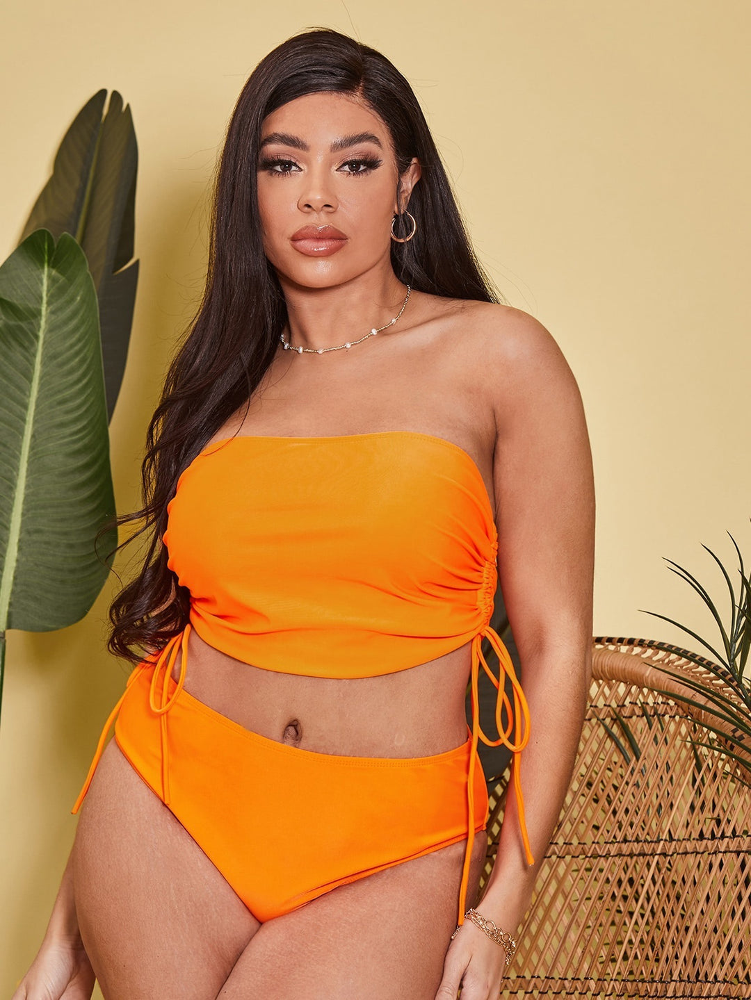 Women Tankini set with adjustable wrap top and high-cut shorts Mune Fashion