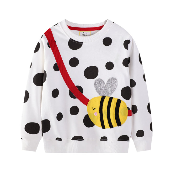 Girl's sweatshirt with cheerful bee motif Mune Fashion