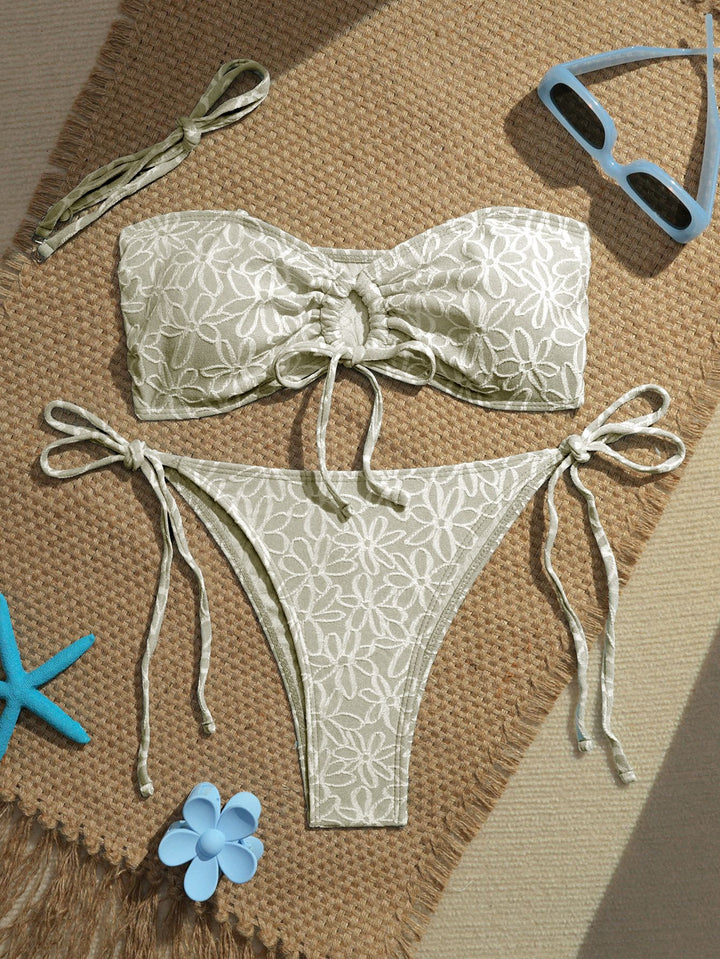 Women’s bandeau bikini set with playful ruffle details Mune Fashion