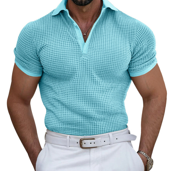 Men's structured piqué polo shirt made of cotton blend with reinforced polo collar Mune Fashion