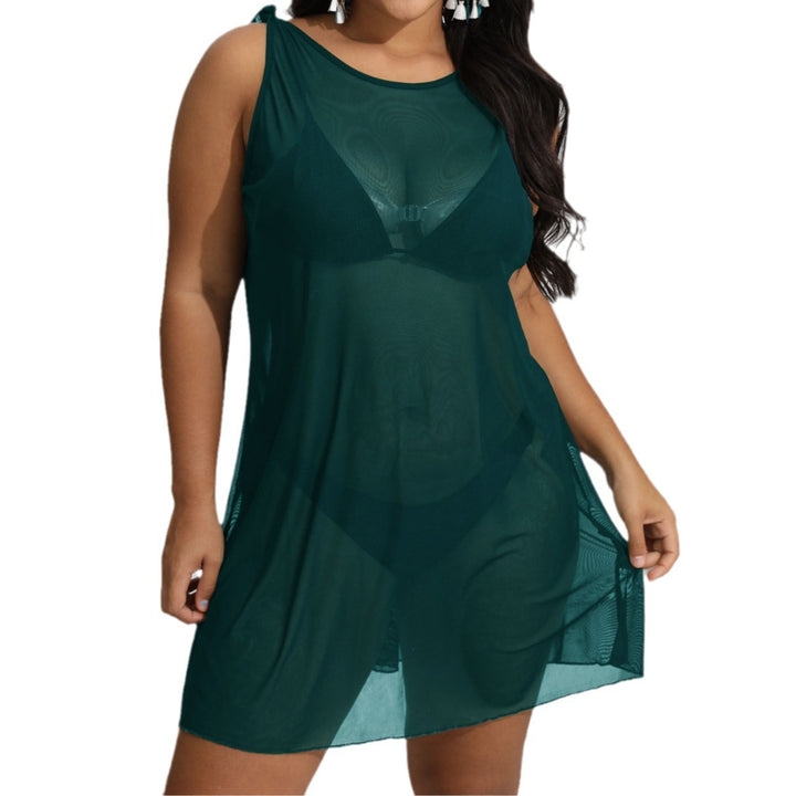 Women transparent beach cover-up with playful straps Mune Fashion