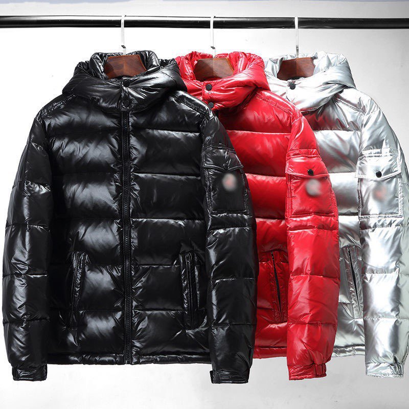 Men's Shiny Padded Hooded Jacket with Cargo Chest Pocket Mune Fashion